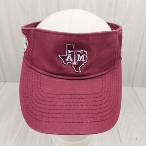 Adidas Texas A&M Aggies Visor Mens Maroon Cap Adjustable State Logo SEC Football